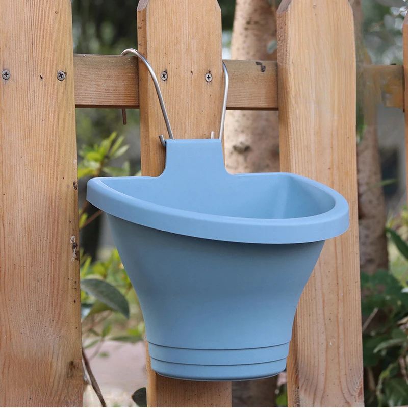 

Gardening Wall Hanging Flower Pot Plastic Hook Balcony Railing Flower Pot Indoor Potted Hanging Flower Pot Hanging Orchid Pot