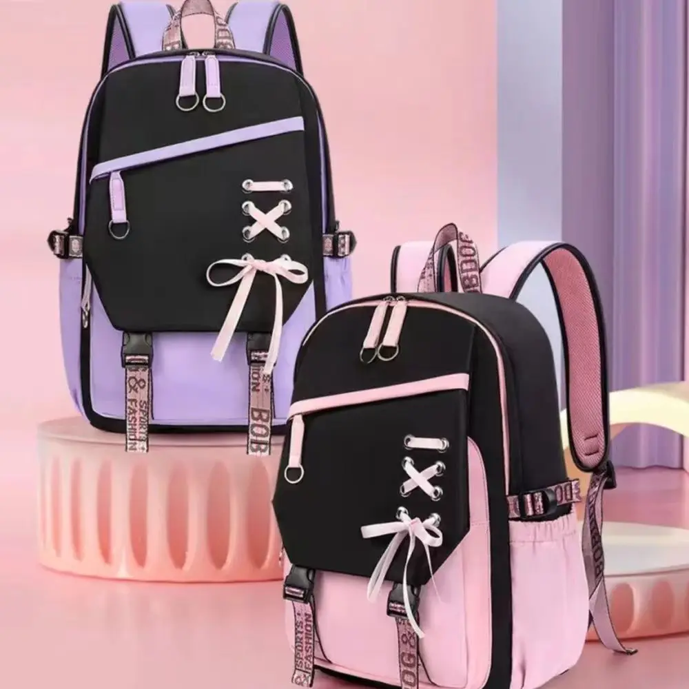 

Spot Cross border New Primary School Junior High School Student Backpack Girl Cute Sweet Backpack Fashion Trend Backpack Factory