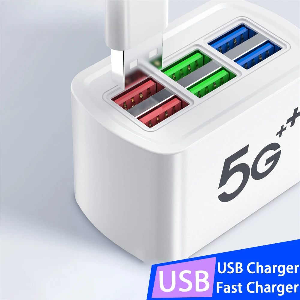 

USB Charger Multiport Fast Charging Phone Travel Power Socket Adapter For iPhone Xiaomi 15 OPPO Samsung Type C Mini Wall Charger