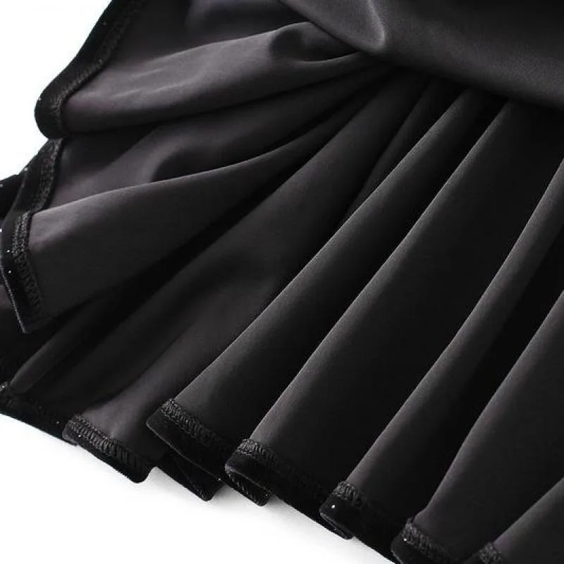 2023 New Starry Sky Sequined Gold Velvet High Waist Slimming Simple Black Fishtail Skirt Casual Solid Color Female Long Skirt