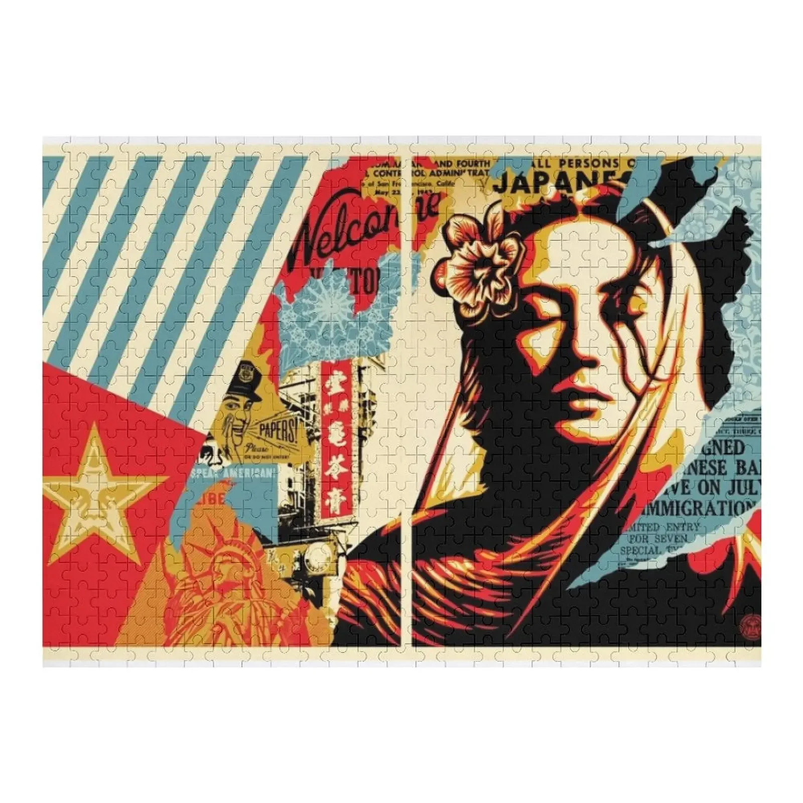 

Shepard Fairey Girl Jigsaw Puzzle With Photo Wood Animals Puzzle