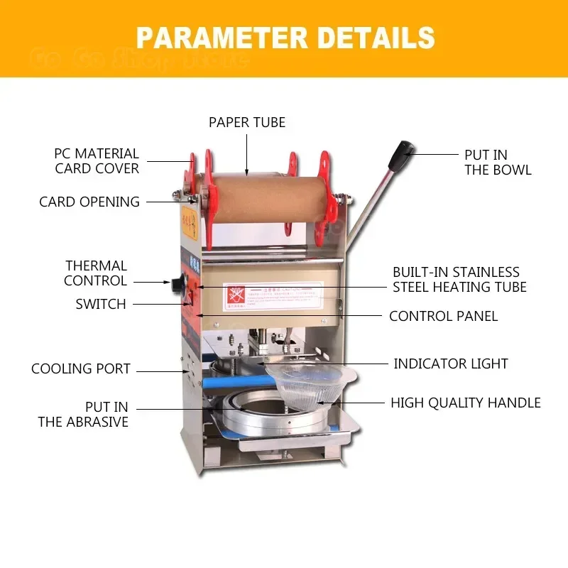 Manual Plastic Lunch Box Sealing Machine Trays Packing Sealer For Food Takeout Packaging Lock Fresh Lunch Box Sealing Machine