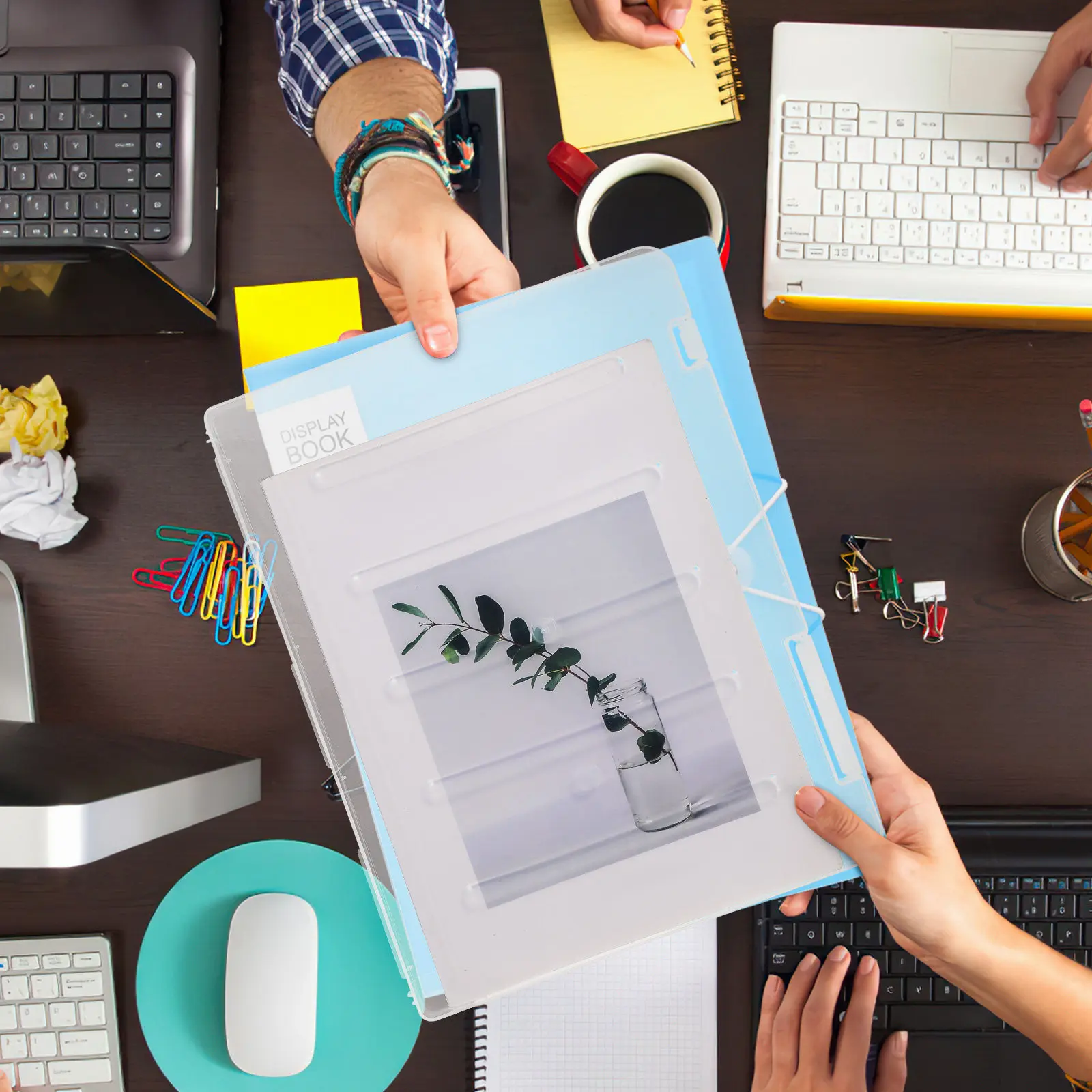 

6 шт. прозрачных коробок для хранения документов, прозрачный пластиковый органайзер для файлов, держатель для бумаг, органайзер для документов для офиса, школы, дома