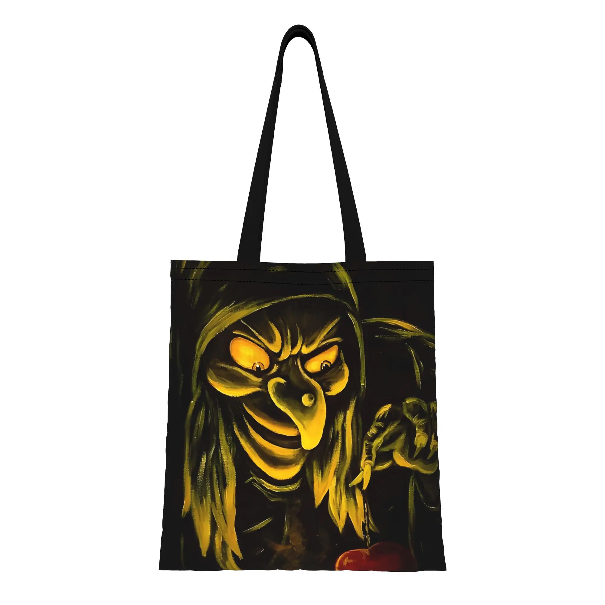 

Back to school season Evil Queen 1 Snow White and the Seven Dwarfs Canvas Tote Bag Perfect for Outdoor Women's Top-Handle Bags