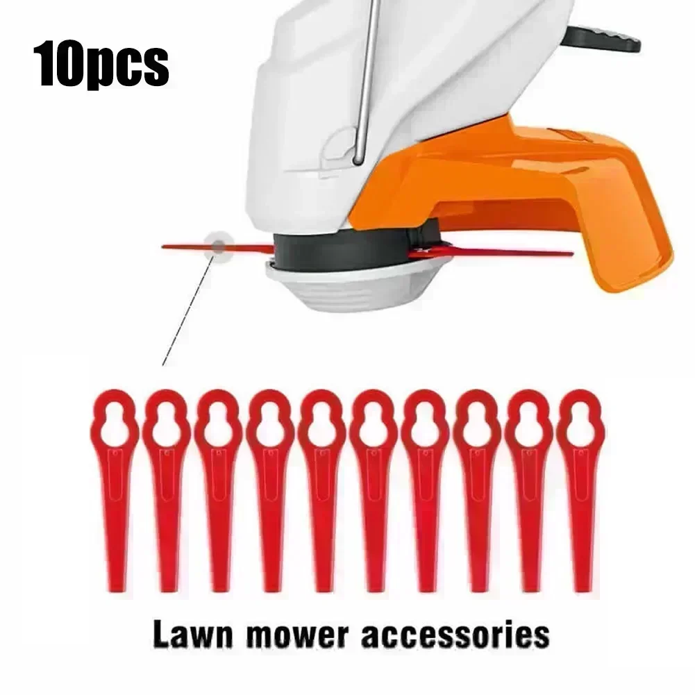 10x Replacement  Blades (red) For Einhell Cordless Grass Trimmer GE-CT 18  For Cordless Grass Trimmer Blade Cutter Lawn Trimmer