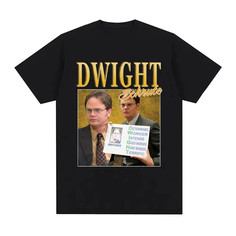 

Dwight Schrute Homage Michael Scott T Shirt US Tv Series The Office Jim Halpert T Shirts Men Women Harajuku Fashion T-shirt Top