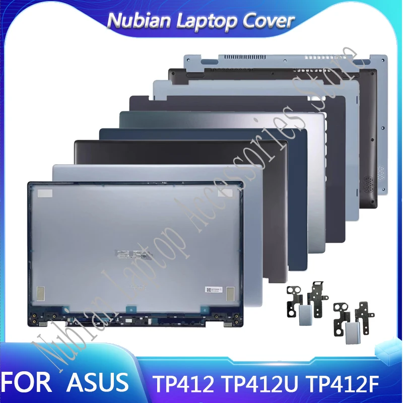 Imagem -01 - para Asus Vivobook Flip 14 Tp412 Tp412u Tp412ua Tp412f Tp412fa Toque Série Almofada Palma Bottomcover Lcd Capa Traseira Lcd Dobradiça para asus vivobook flip 14 tp412 tp412u tp412ua tp412f tp412fa toque serie almofada palma bottomcover lcd capa traseira lcd dobradica 01
