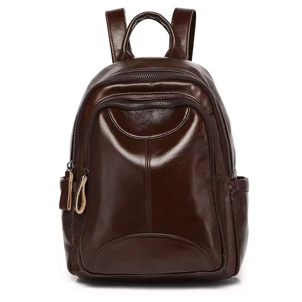 Vintage Women Genuine Leather Backpack Casual Daily Dayback Large Capacity Travel Shool Bag 2026 New - view 4