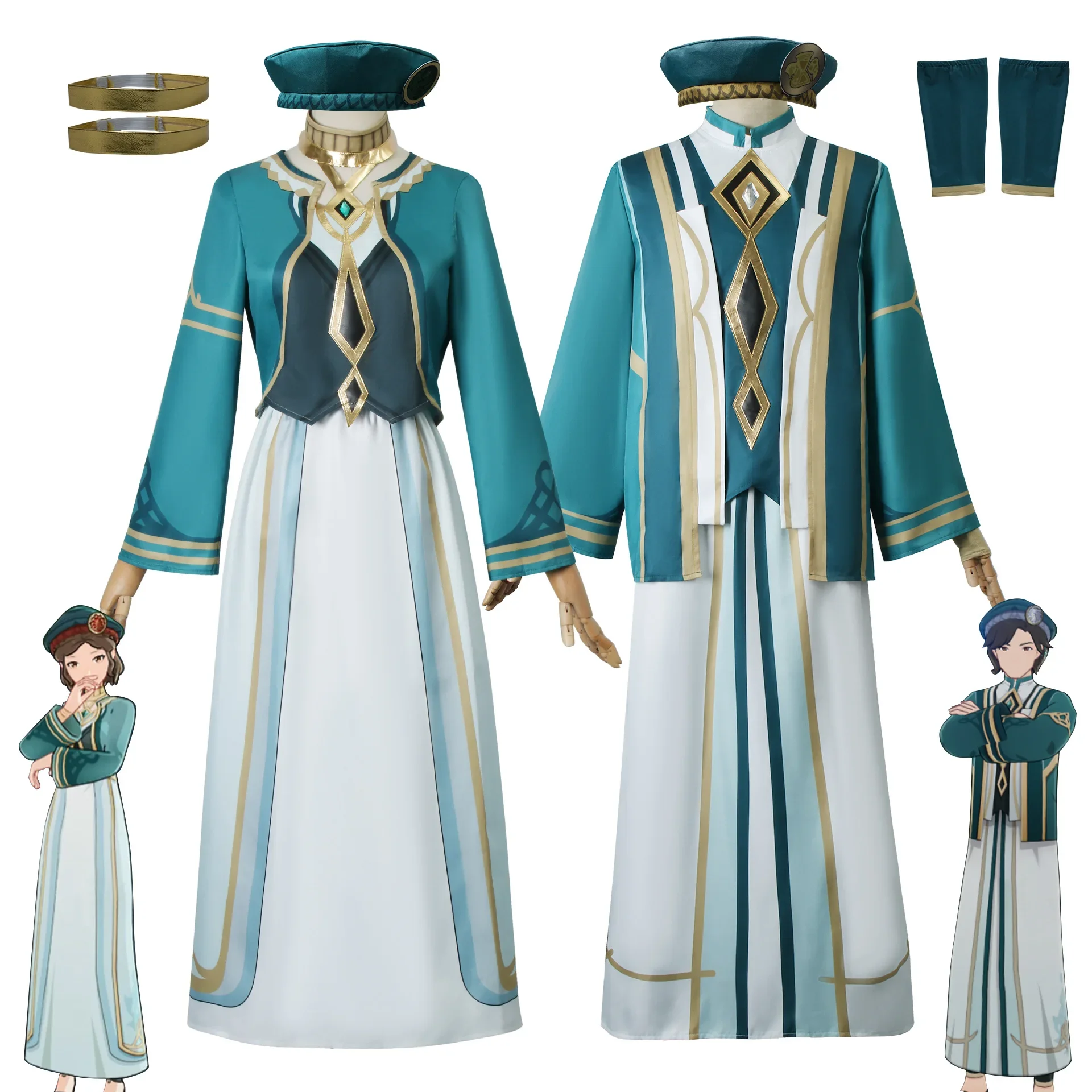 Costume de Cosplay de l'Akademiya Genshin Impact pour Homme et Femme, Uniforme de Jeu