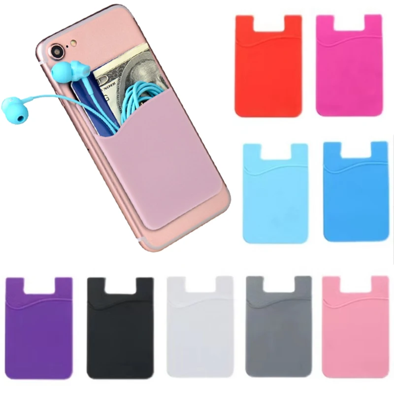 Wallet Card Holder Stick On Wallet For Iphone 1pc Silicone Mobile Phone  Back Card Holder Wallet Stick On Adhesive Cash ID Soft Adhesive Phone Card  Holder Cover Wallets AliExpress 1524