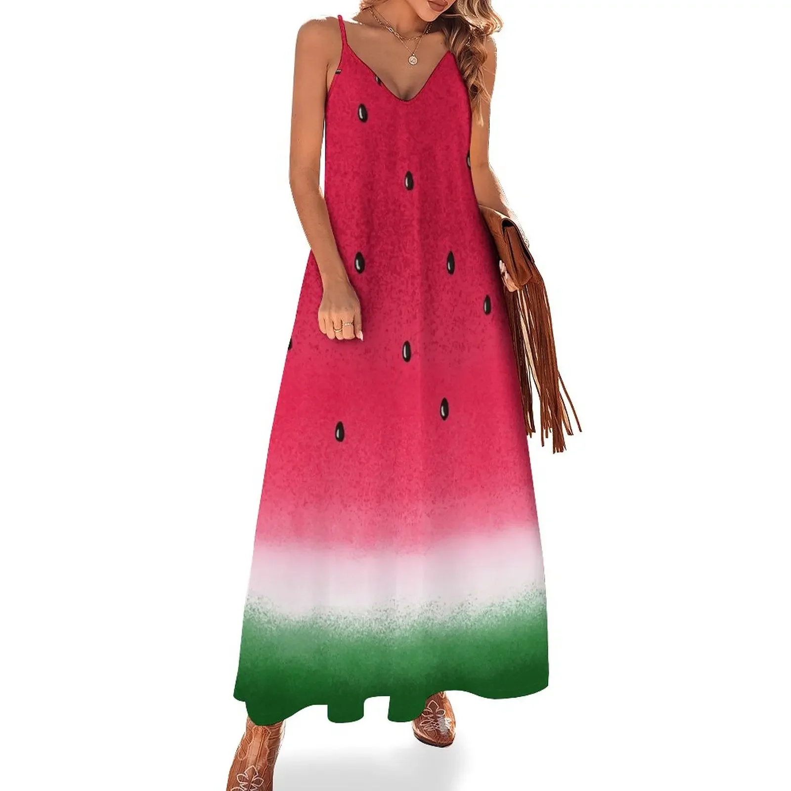 

Watermelon Lovers Sleeveless Dress Woman clothing birthday dress for women Dress for girls for women