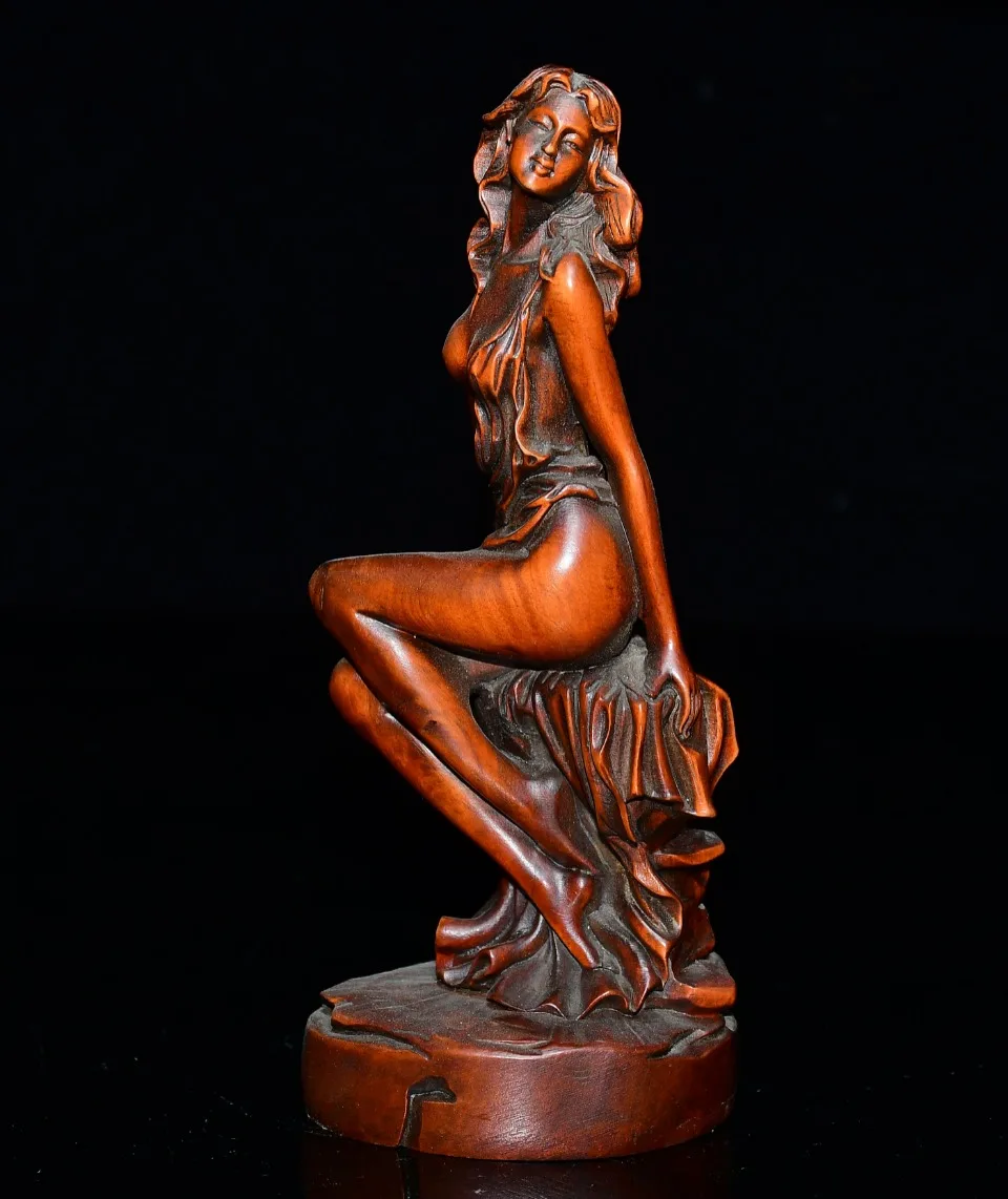 

China boutique lobular boxwood beauty ornaments home ladies porch living room desktop decoration