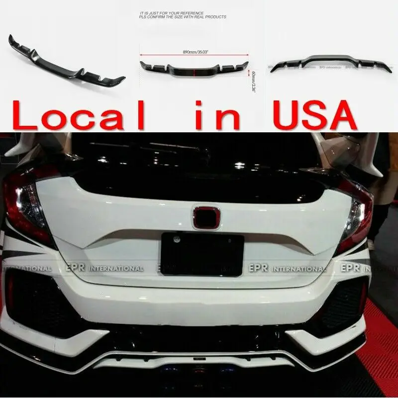 (Local in USA) For Honda Civic FK8 BLZ Style FRP Unpainted Rear Bumper Garnish Lip Bodykits