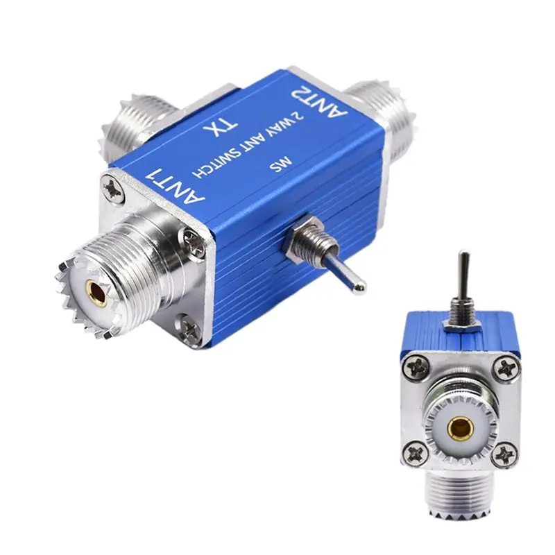 2X 2 Way CB/HAM Antenna Coax Switch Coaxial Antenna Switch 100W 1-30Mhz SL-16 Connector-A86G