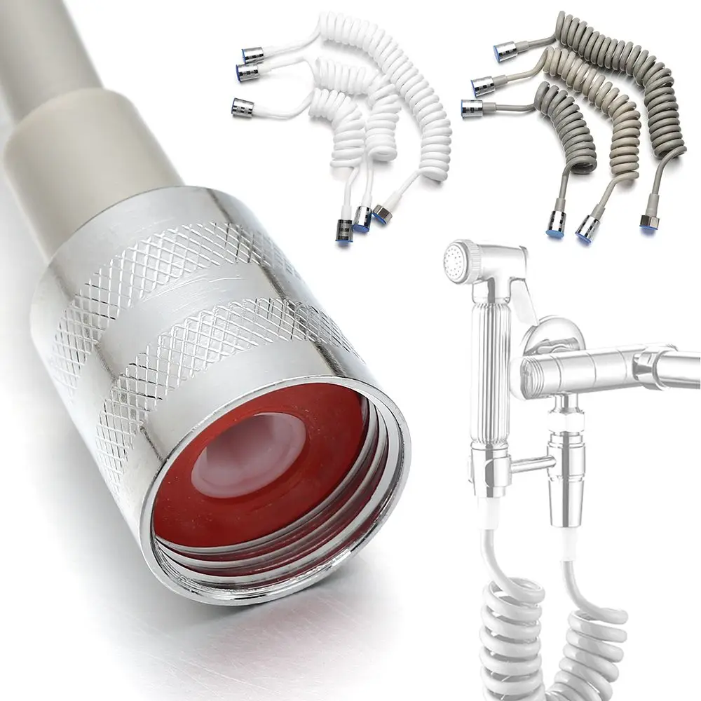 Bathroom Accessories Telephone Line Style Flexible Toilet Bidet Bath Sprayer Connect Pipe Spring Shower Hose Water Plumbing