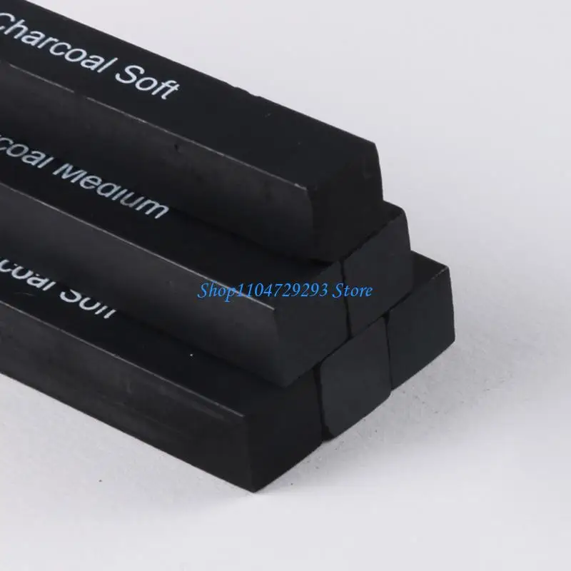 Soft Hard Sketch Charcoal Sticks for DIY Art Project Students Teachers 6X