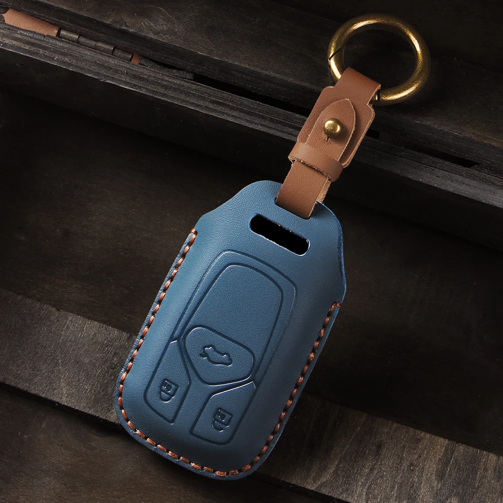 Car Key Case Cover Key Bag For Audi a1 a3 8v a4 b9 a5 a6 c7 q3 q5 q7 tt Holder Shell Auto Keychain Protect Set Accessories