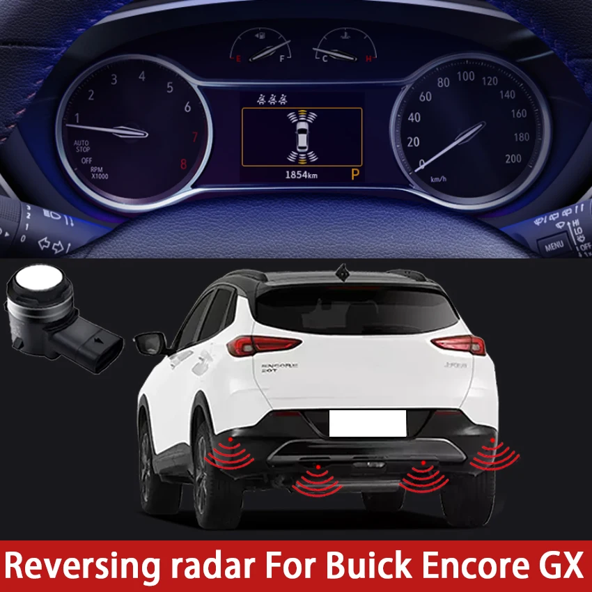 Sensor de aparcamiento de coche Parktronic inverso 8 sensores Beep Show distancia en pantalla Sensor sistema de vídeo para Buick Encore GX 2016 ~ 2022