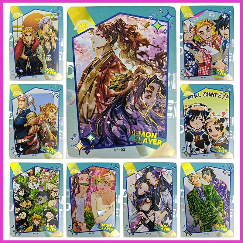 Anime Demon Slayer Rare NR Game Collectible Cards Kyoujurou Tengen Tsugikuni Yoriichi Kokushibo Toys for boys Birthday Present