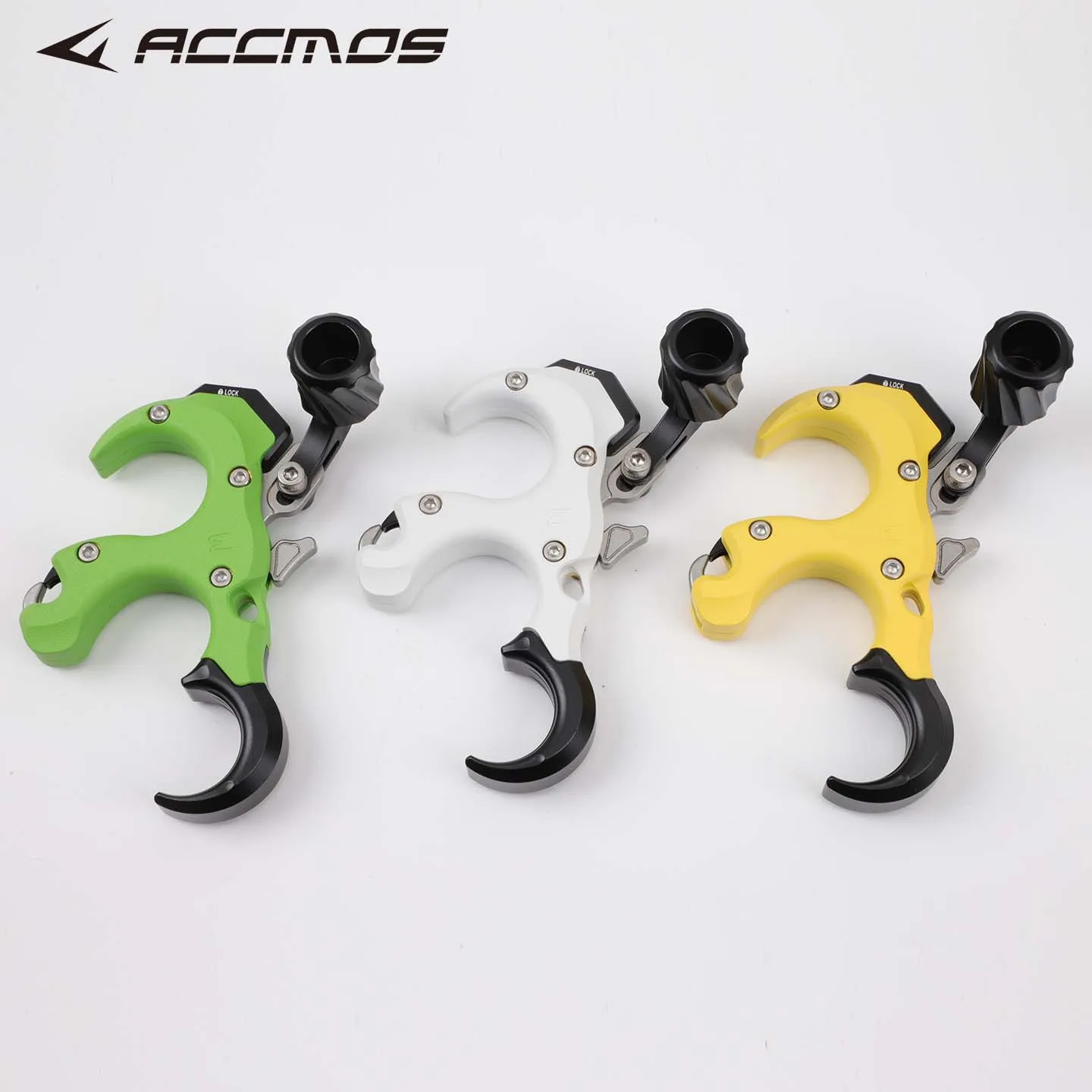 New Upgraded UV 3/4 Fingers Aluminum Archery Compound Bow Release Aid Device Grip Outdoor Shooting Hunting Accessory