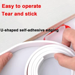 Self Adhesive U Shaped Furniture Edge Guard Banding Strip PVC Protector Trim Sealing Tape for Labelling Cabinet Protection