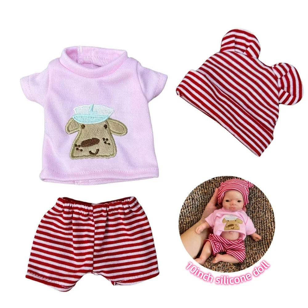 Set di vestiti per bambole alla moda, 6 stili adatti per bambole Bebe Reborn da 10 pollici, abiti fatti a mano, accessori per bambole