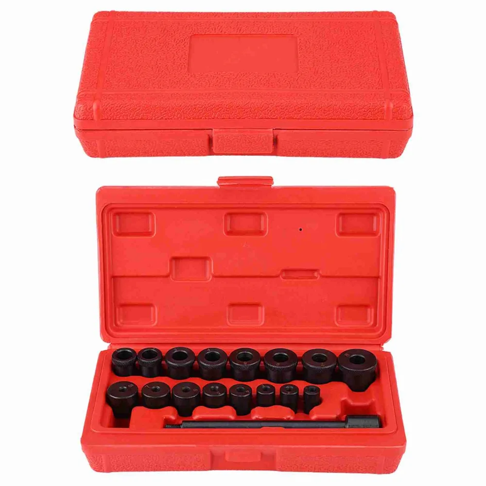 17PCS Universal Clutch Alignment Tool Kit Steel Accurate Alignment Clutch Disc Centering Tool Guide Shaft