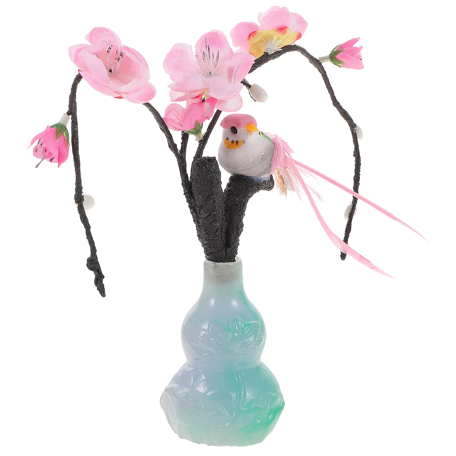 

1pc Realistic Faux Plants Indoor Sushi Plate Decor Cold Dish Embellishment Artificial Birds Serving Plate Decoration For Hotel