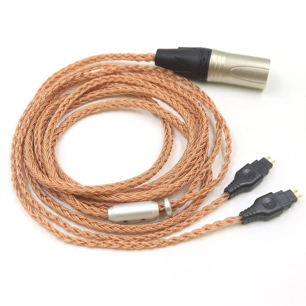 XLR 2.5mm 3.5mm Balanced 16 Core Copper OCC Earphone Cable For Sennheiser HD580 HD600 HD650 HDxxx HD660S HD58x HD6xx Headphone