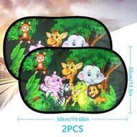 2PCS Universal Magnetic Car Side Window Sunshade Cover Curtain Window Sun Visor Protector For Kids Children Cartoons Car Shade