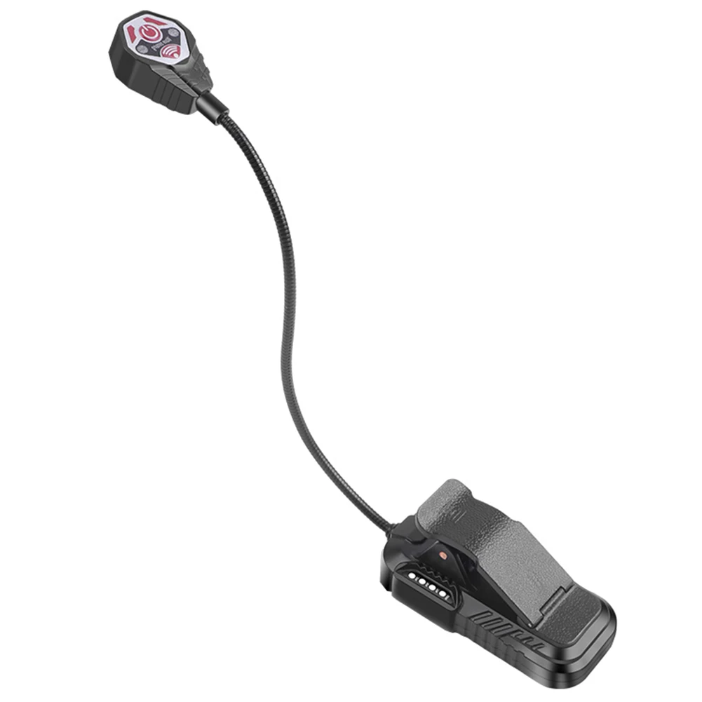 مصباح قراءة قابل لإعادة الشحن مع مشبك مستشعر حركة على المصباح مع مؤشر طاقة لقراءة التخييم والصيد #2