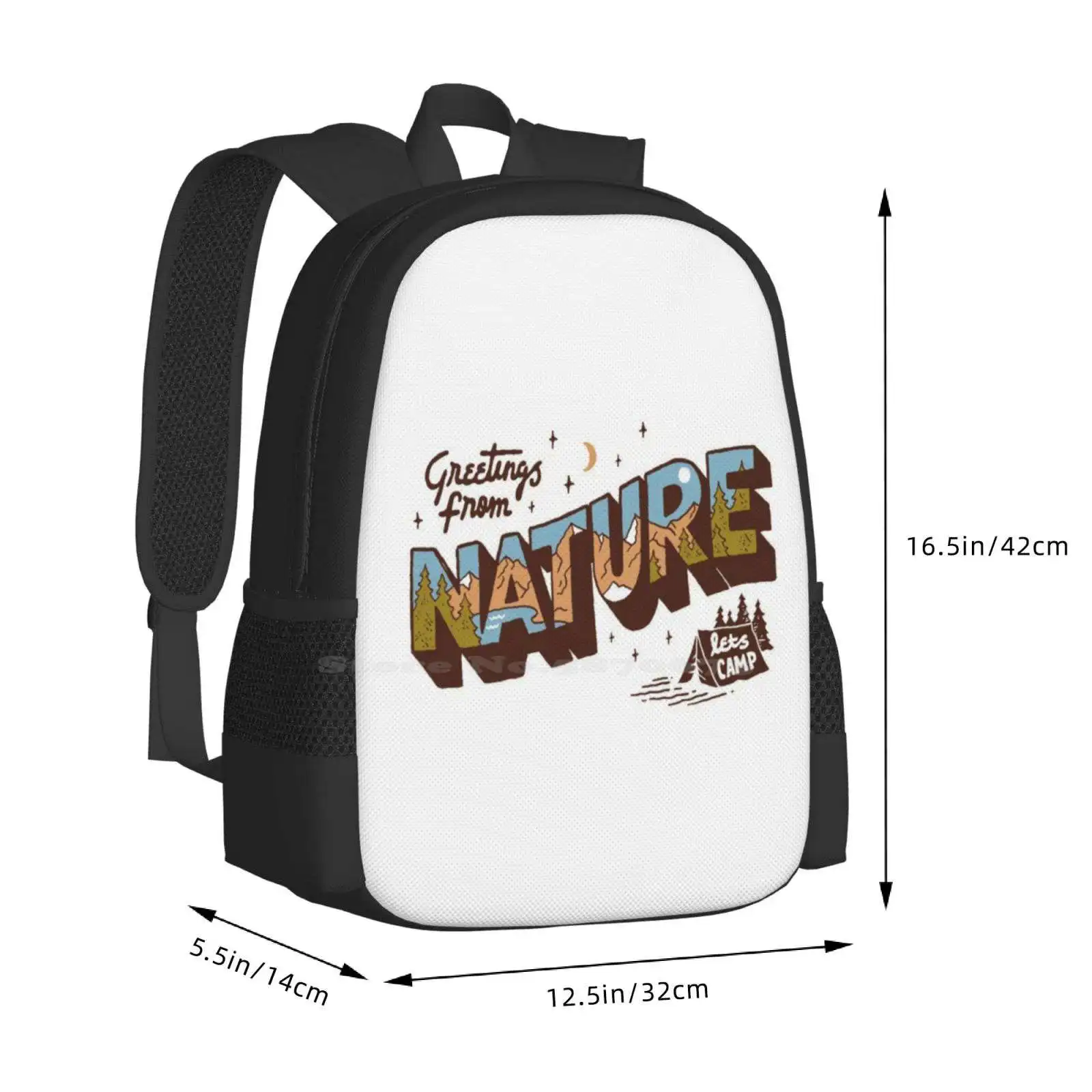 Natur grüße Mode Muster Design Reise Laptop Schule Rucksack Tasche Natur Outdoor Typografie Schriftzug Camp Berge