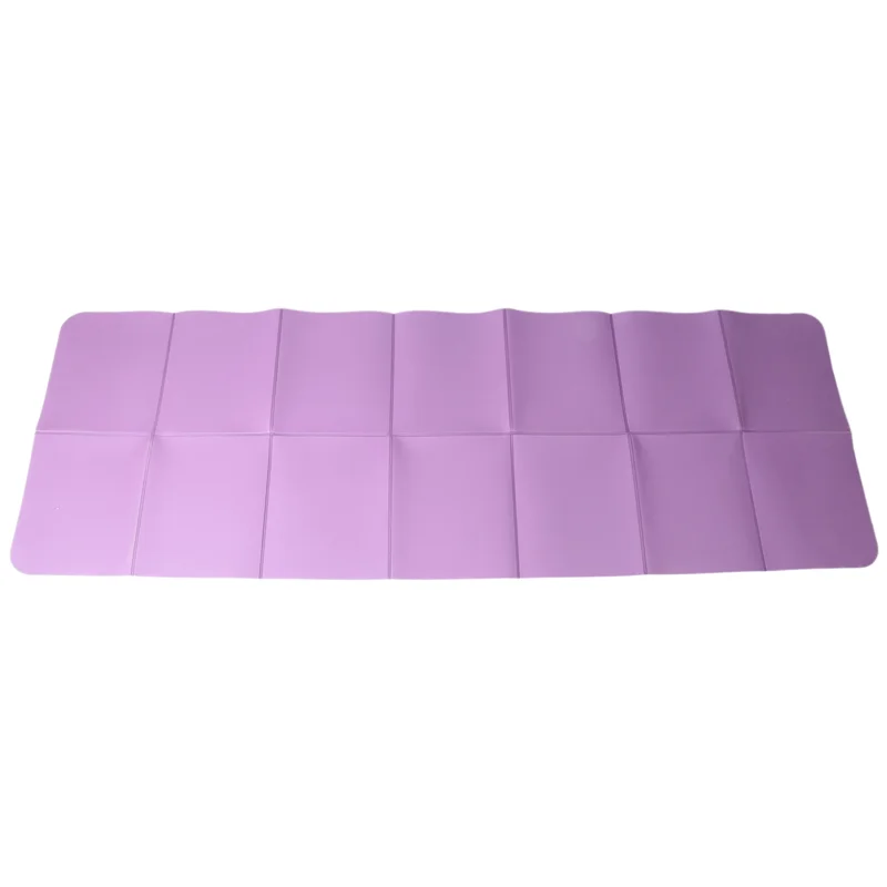 

ABVH-2X Foldable Yoga Mat Folding Travel Fitness Exercise Mat Double Sided Non-Slip For Yoga Pilates & Floor Workouts Purple