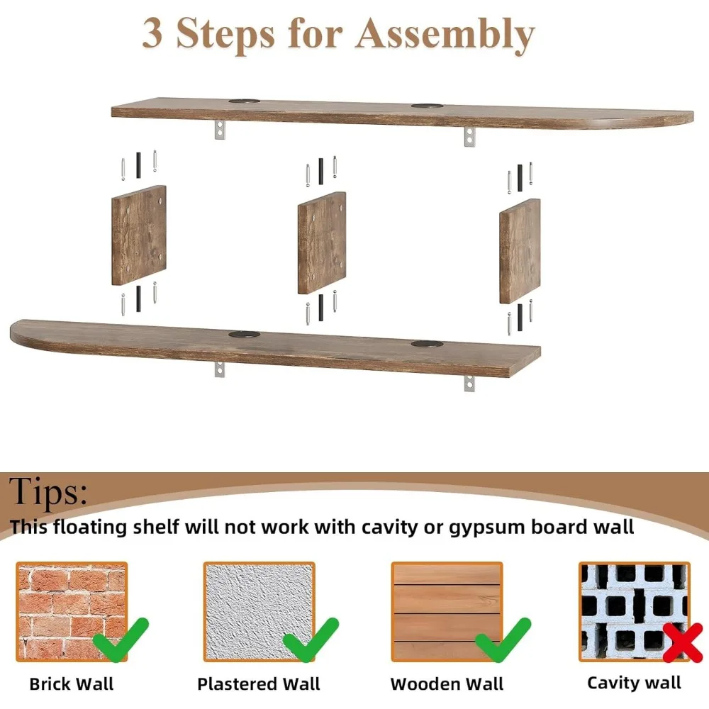 Suporte de TV flutuante para 55 centro de entretenimento com armazenamento de montagem na parede e prateleira para sala de estar