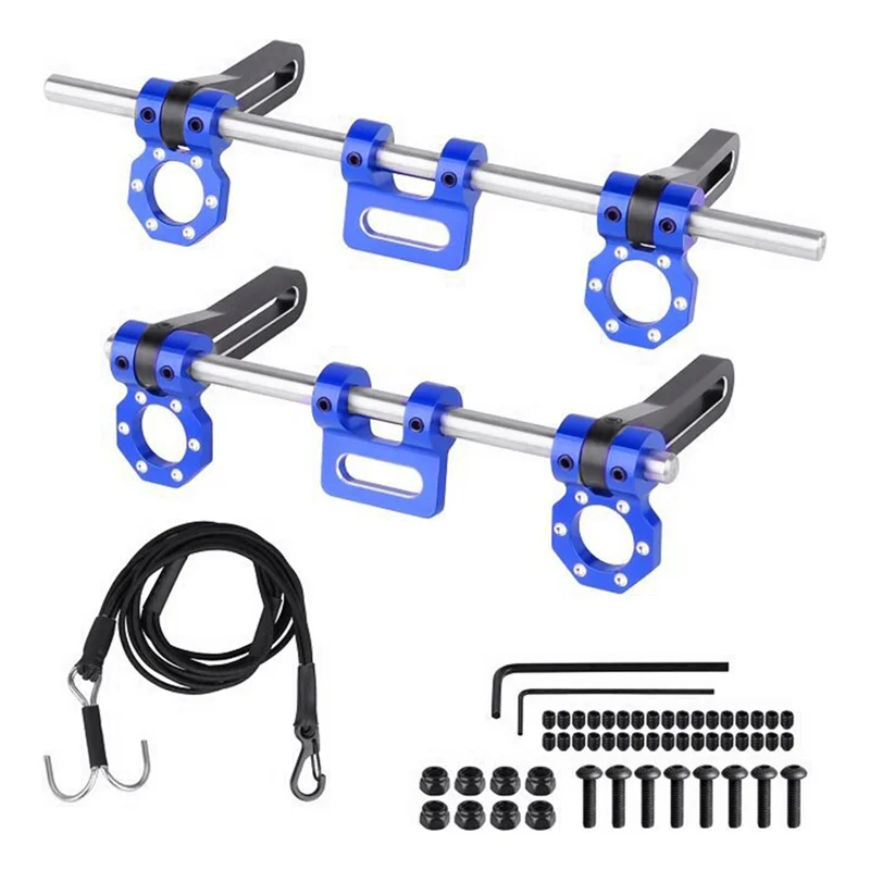 

Комплект переднего и заднего бамперов DELAM из алюминия для радиоуправляемых моделей 1/10 RC TRX4 TRX6 SCX10 GEN8, запчасти для тюнинга, синий цвет