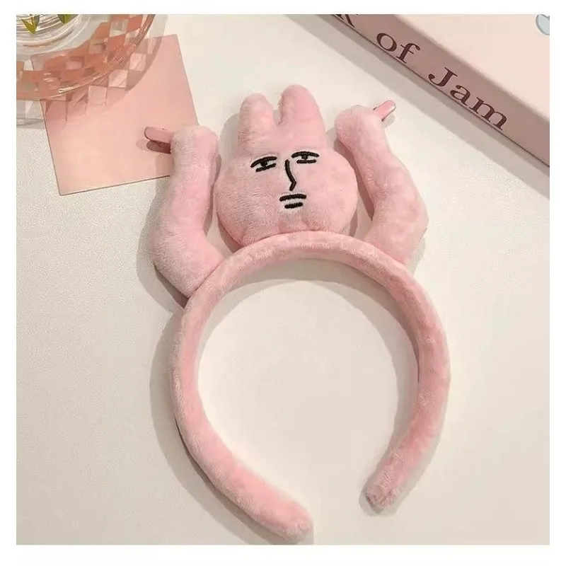 جديد الوردي الأرنب أغطية الرأس رباط شعر ملتوي متعة أفخم عقال قبضة الانفجارات لطيف صور الديكور العصابات الشعر غطاء الرأس للنساء فتاة