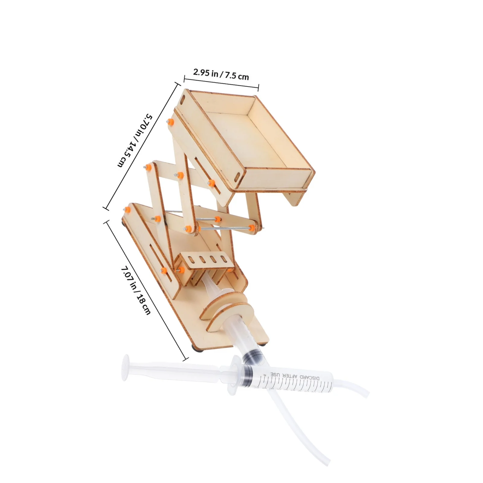 1 Set Hydraulic Lifting Platform Adjustable Height Diy Lab Jack Machine For Kids Scientific Experiments Educational Science