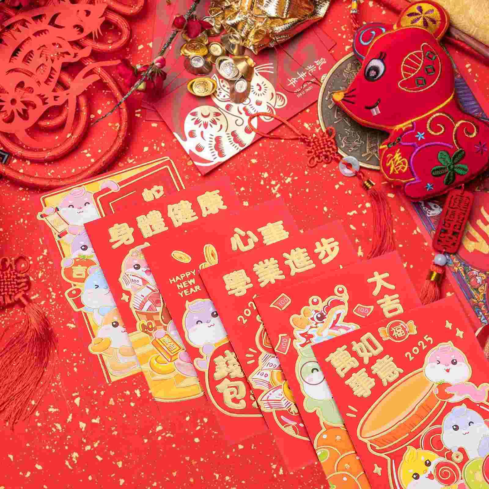 36 Pcs Year of The Snake Red Envelope New Packets Spring Festival Money Present Chinese Traditional 2025 Gift