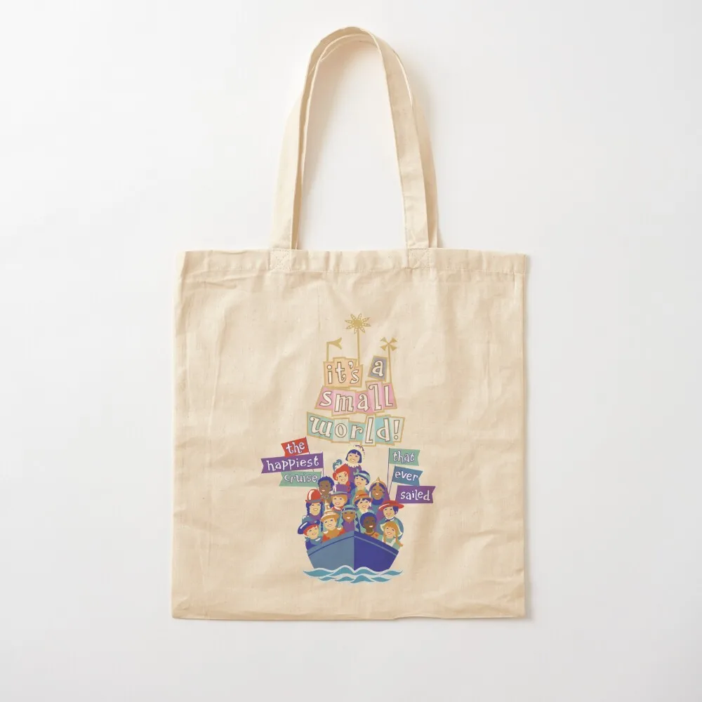 

It's A Small World Tote Bag Woman shopper bag reusable shopping bags Canvas Tote Bag