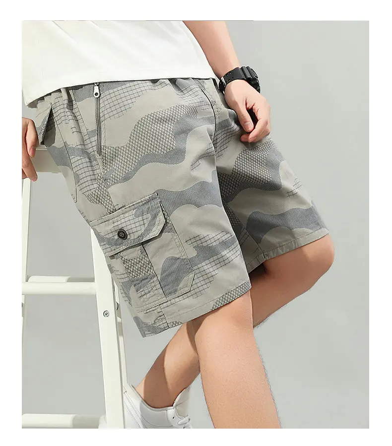 2026 Herren Cargo-Shorts Wander- und Laufshorts Leichtgewichtige Sommer-Camo-Shorts mit Taschen – Detail 4