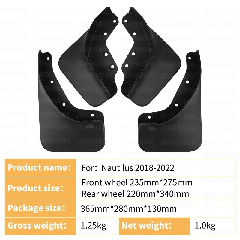Mud Flap Guards For Lincoln Nautilus 2018-2022, Exterior Car Accessories Block Mud Sand Preserve Paint Sport Appearance Upgrade