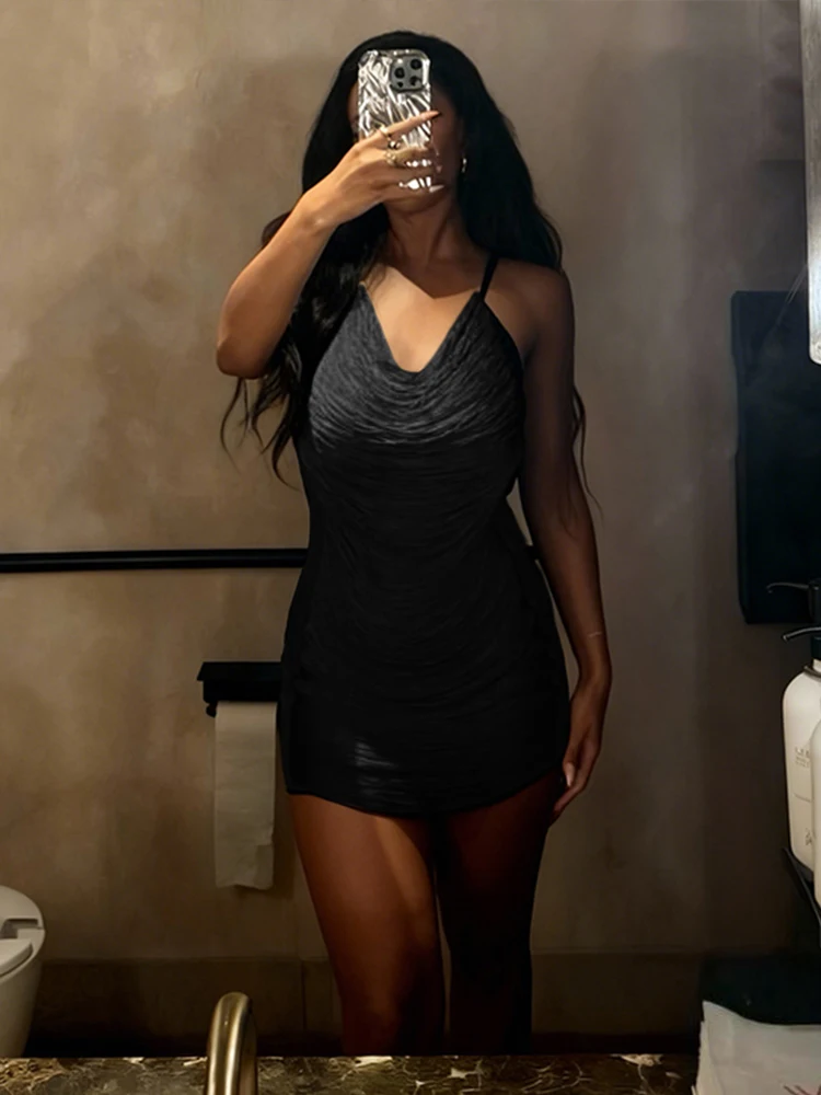 غريب سنور هوتي شرابة المرقعة فستان المرأة الرسن الدانتيل متابعة عارية الذراعين مثير الخوخ الورك عطلة الشاطئ الشارع سليم الشارع كلوبوير #3