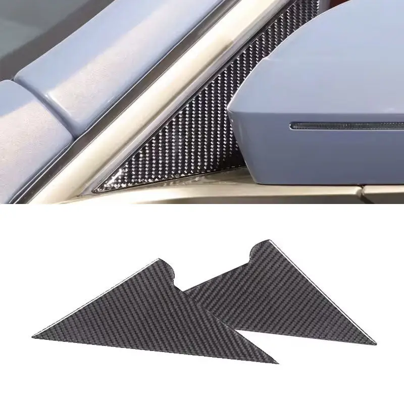 

2 шт. накладки на передние стойки (A-стойки) из мягкого карбона для BMW 5 серии i5 G60 2024-2025, аксессуары для стайлинга автомобиля