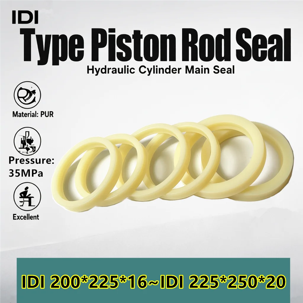 IDI Series Seal Hydraulic Cylinder Piston Rod/shaft PUR Oil Seal Inner Diameter: 200~225mm Excavators, Loaders, Forklifts, Etc