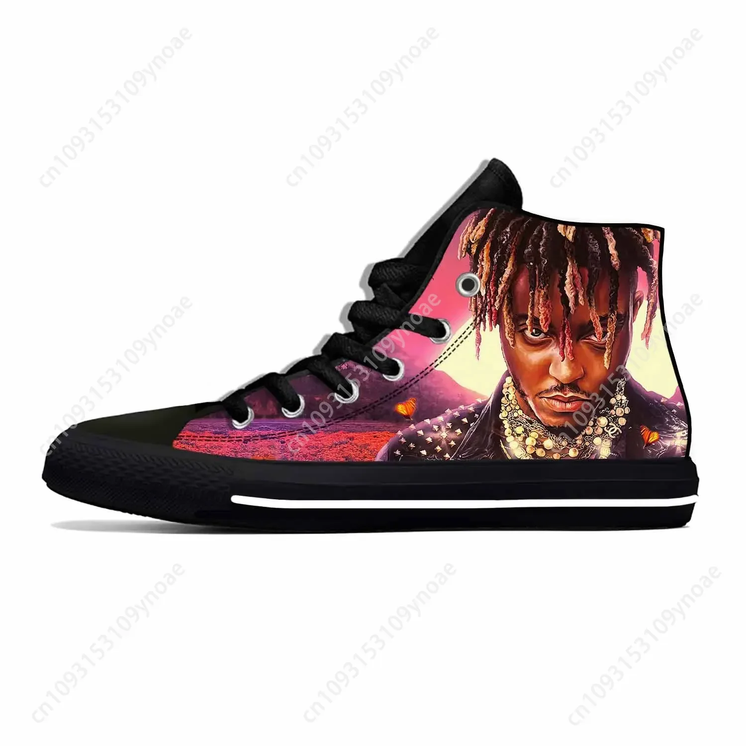 Juice Wrld-Baskets Montantes Respirantes pour Homme et Femme, Chaussures de Planche Légères et Cool, Hip Hop, Chanteur de Rap, Musique, 999