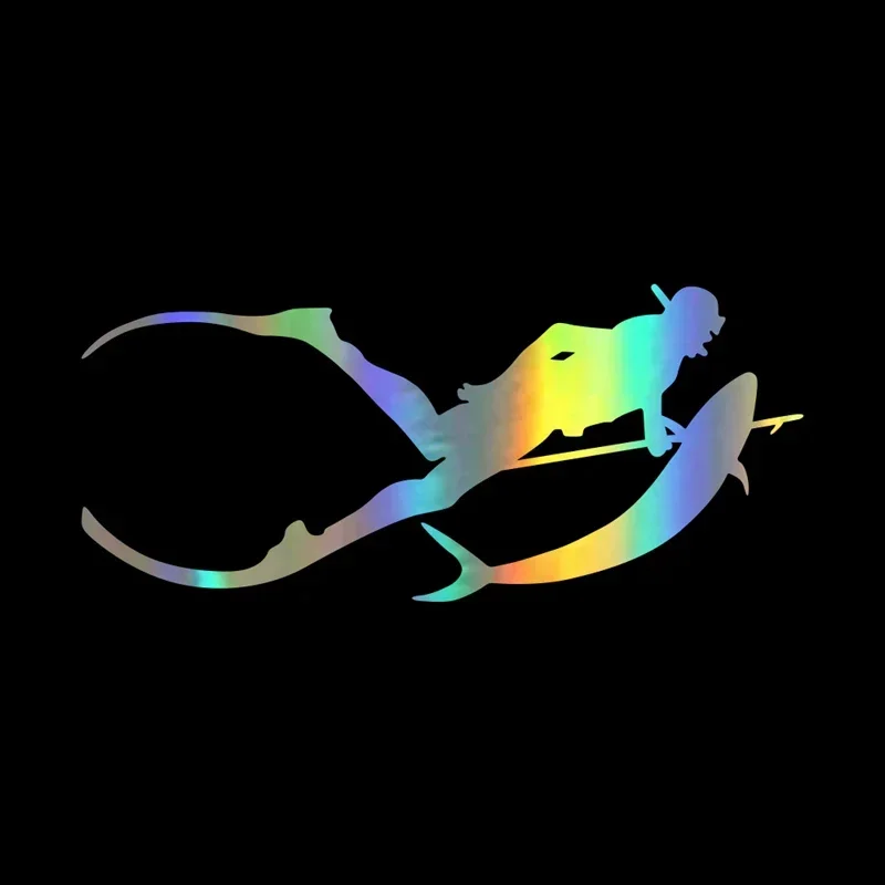 Car Sticker Free Diving SpearFishing Diving Snorkelling Sticker On Car Funny 3D Decal Motorcycle Stickers Car Styling 13cm*6cm