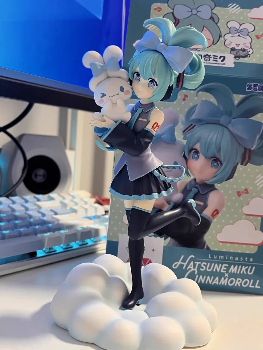 

Original Sega Anime Hatsune Miku Cinnamoroll Figure Model Collectible Garage Kit Decorative Action Figure Children Birthday Gift