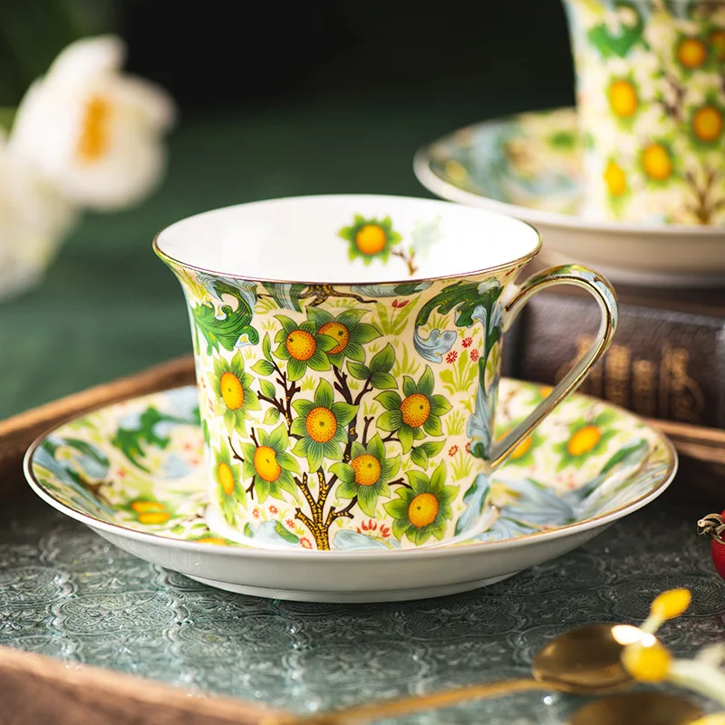 

Vintage Ceramic Coffee Cup Set Household Breakfast Milk Mugs Afternoon Camellia Drink Tea Water Cups Milk Mug Juice Mugs Gift