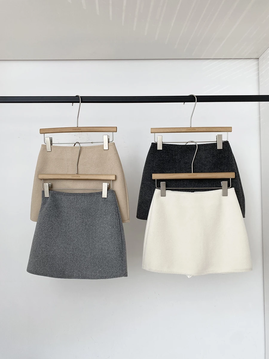 

Retro Fashionable High Waist Tweed Skirt Women's Autumn Winter New Korean Style Versatile Anti-Light A-Line Short Skirt