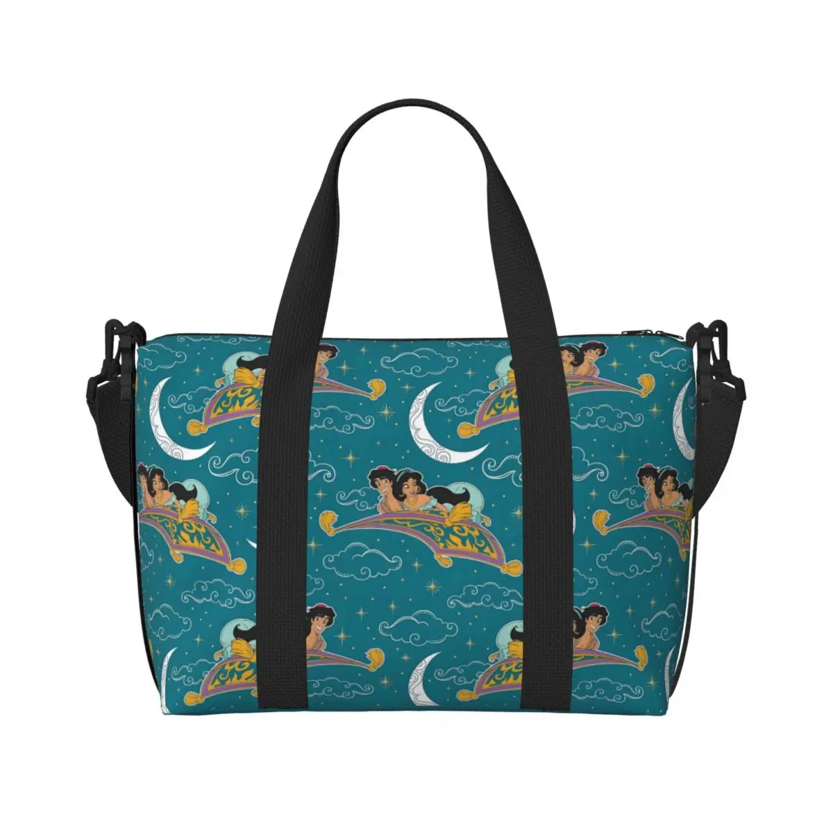 

Изготовленная на заказ сумка для покупок Aladdin, женская большая вместительная сумка для пляжного спортзала с героями мультфильмов, дорожные сумки